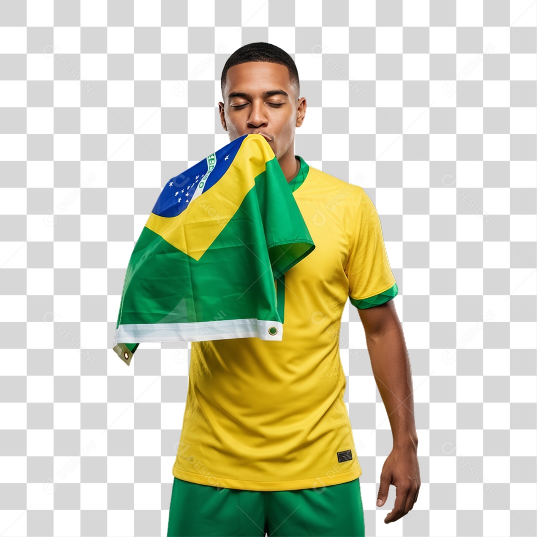 Homem Jogador Seleção Brasileira PNG Transparente