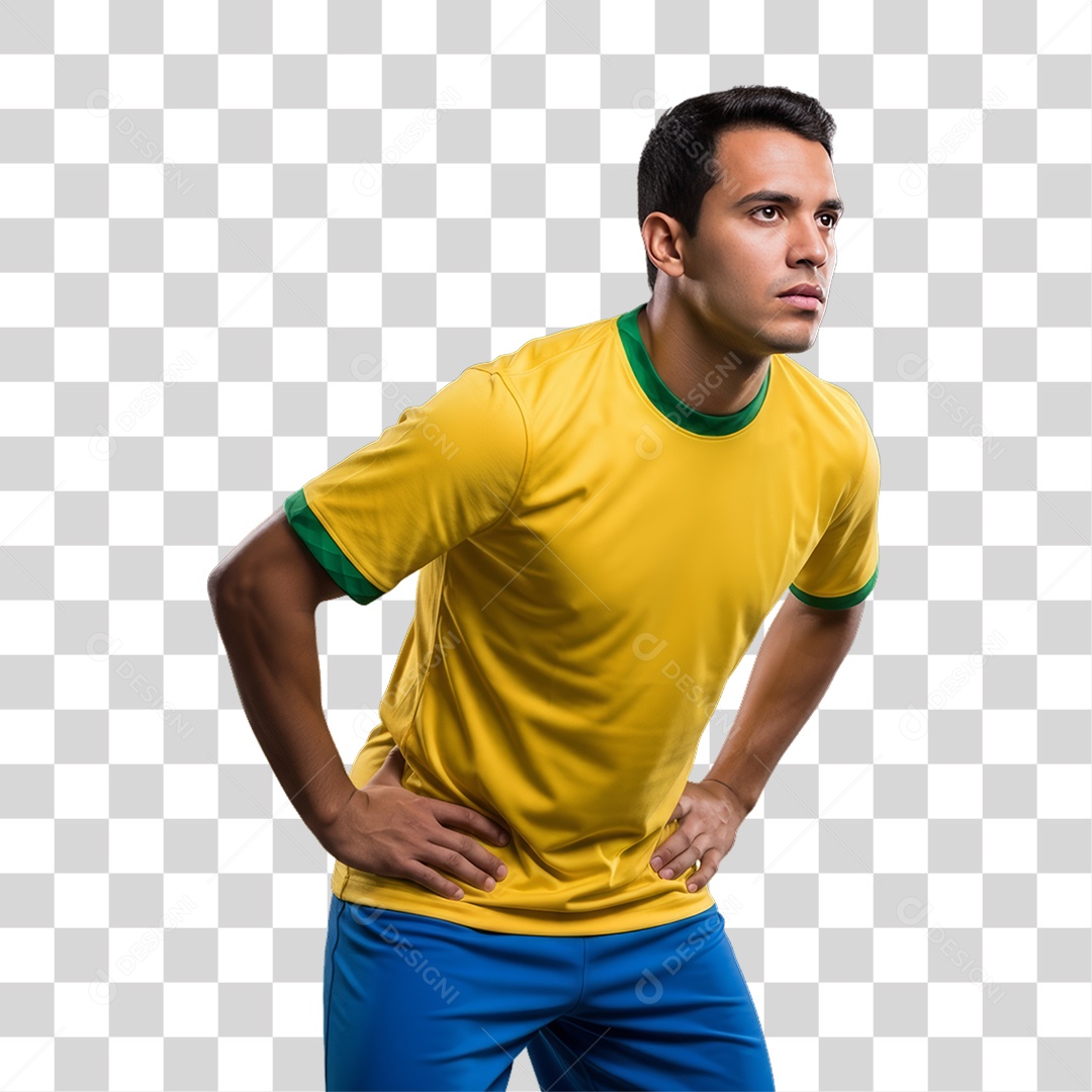 Homem Jogador Seleção Brasileira PNG Transparente