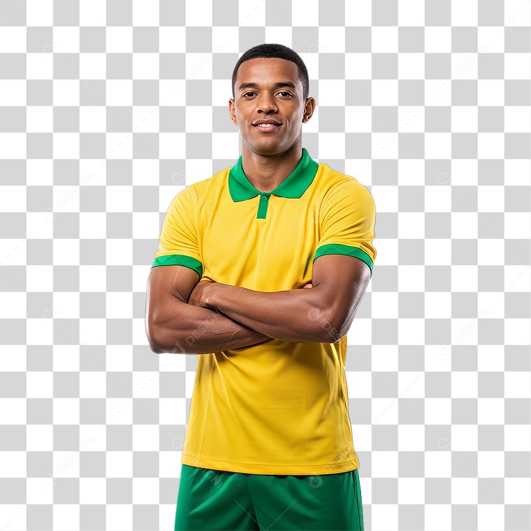 Homem Jogador Seleção Brasileira PNG Transparente
