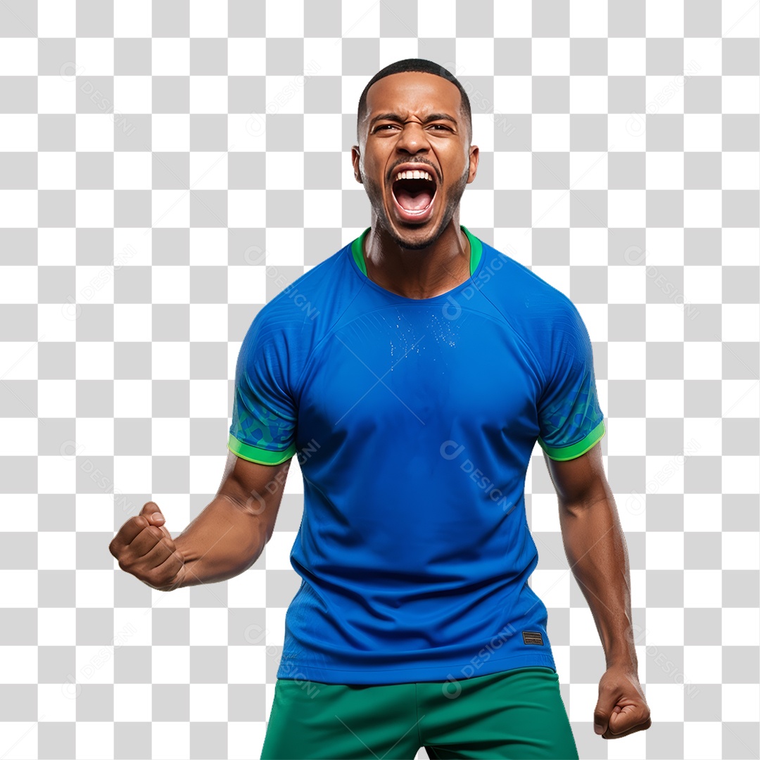 Homem Jogador Seleção Brasileira PNG Transparente