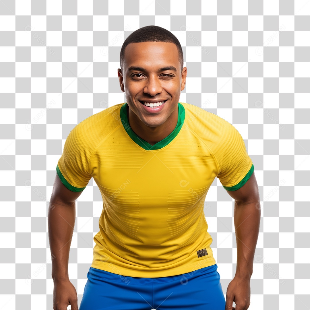 Homem Jogador Seleção Brasileira PNG Transparente