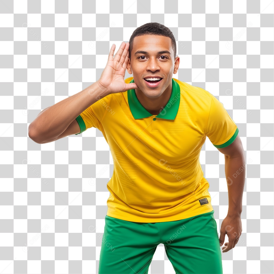 Homem Jogador Seleção Brasileira PNG Transparente