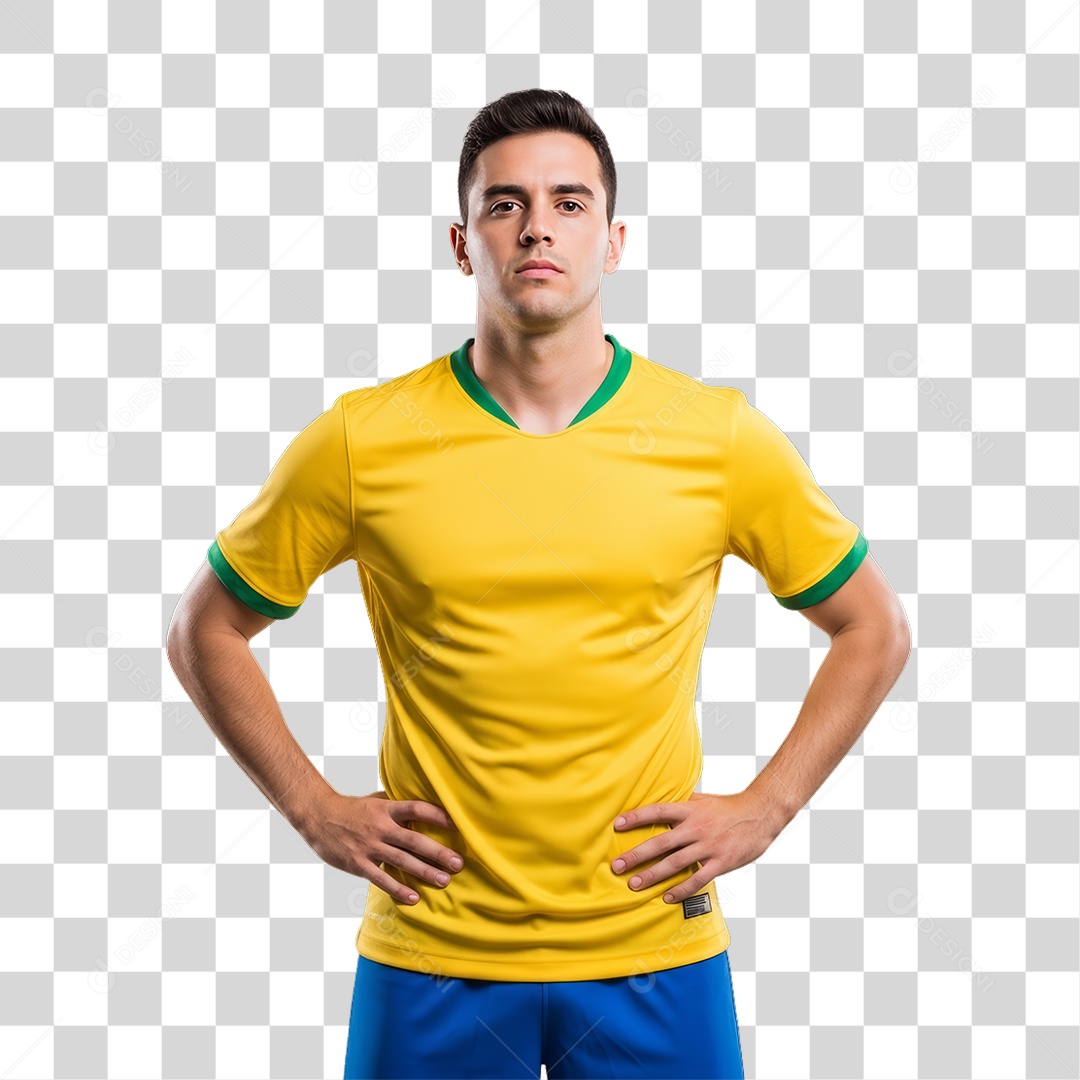 Homem Jogador Seleção Brasileira PNG Transparente