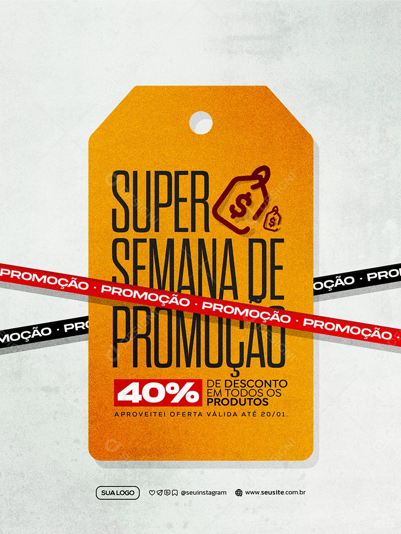 Super Semana de Promoção Social Media PSD Editável