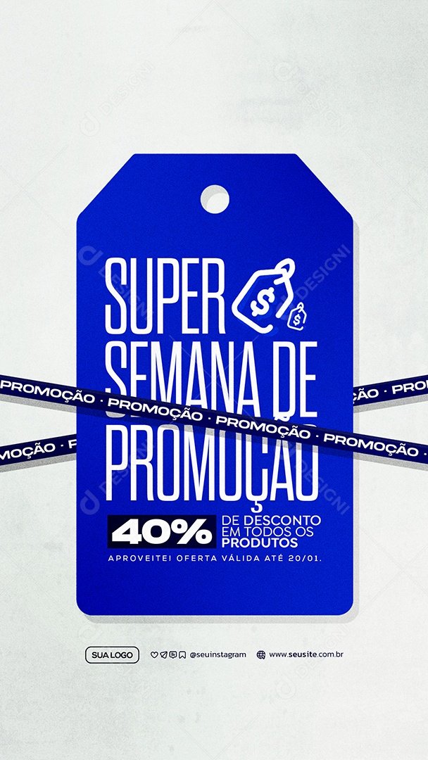 Story Super Semana de Promoção Social Media PSD Editável