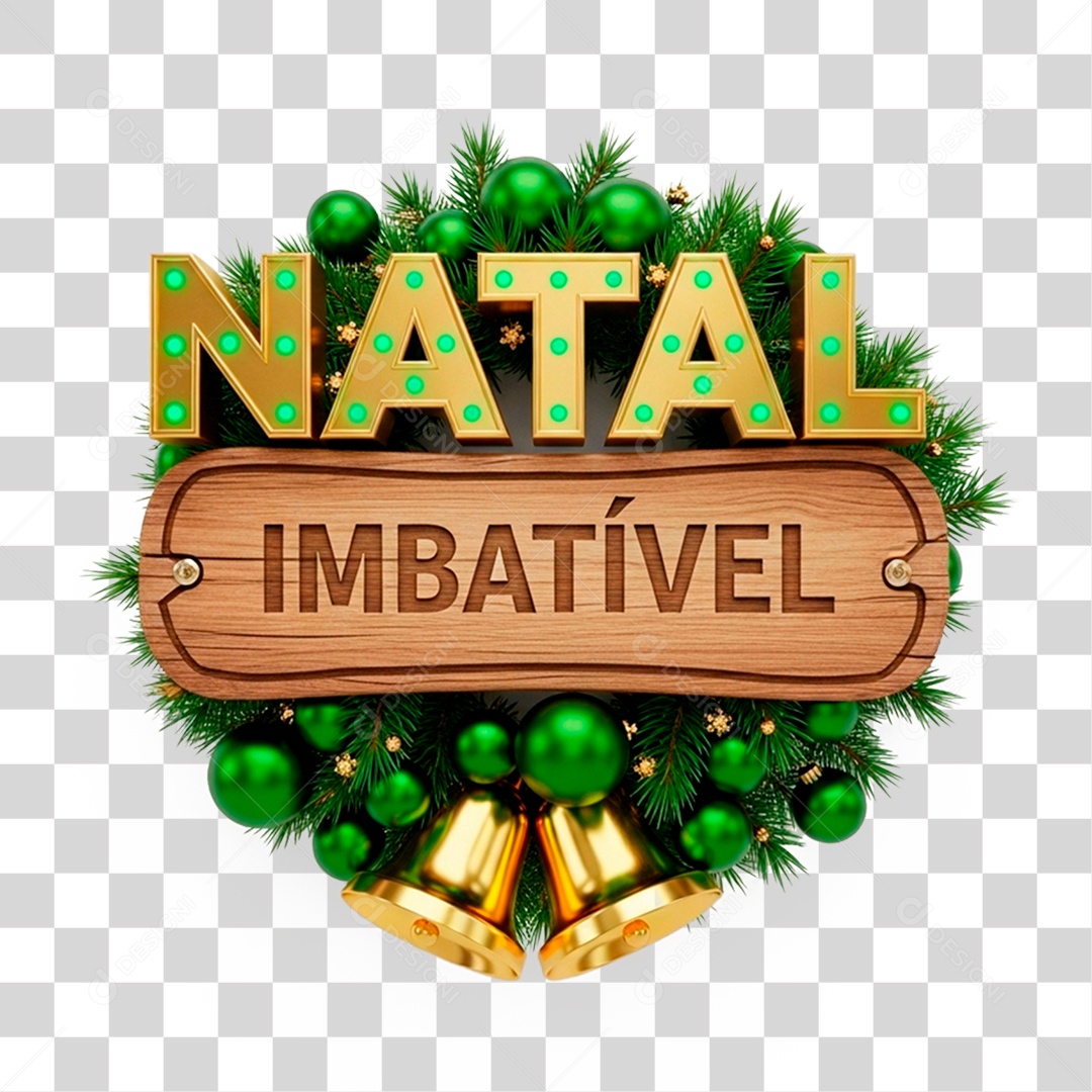 Selo 3D Natal Imbatível PNG Transparente