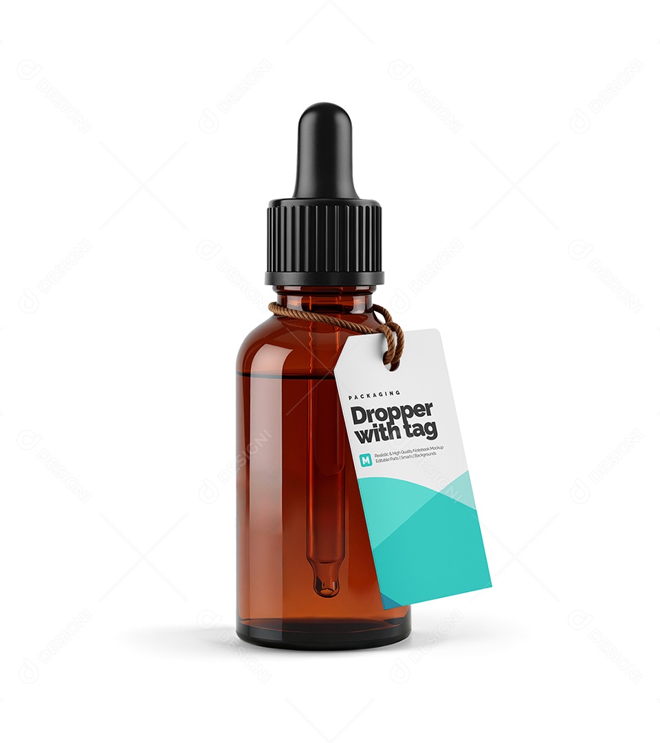 Embalagem de Conta Gotas Mockup PSD Editável