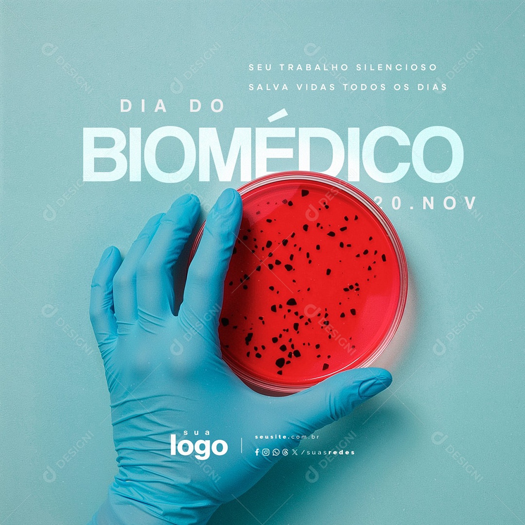 Dia do Biomédico 20 de Novembro Social Media PSD Editável