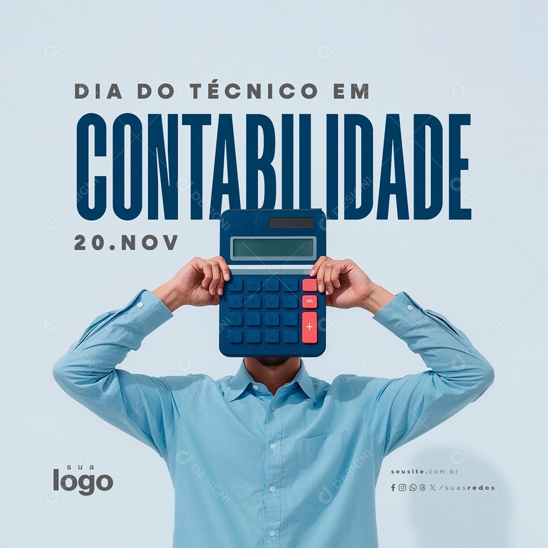 Dia do Técnico em Contabilidade 20 de Novembro Social Media PSD Editável