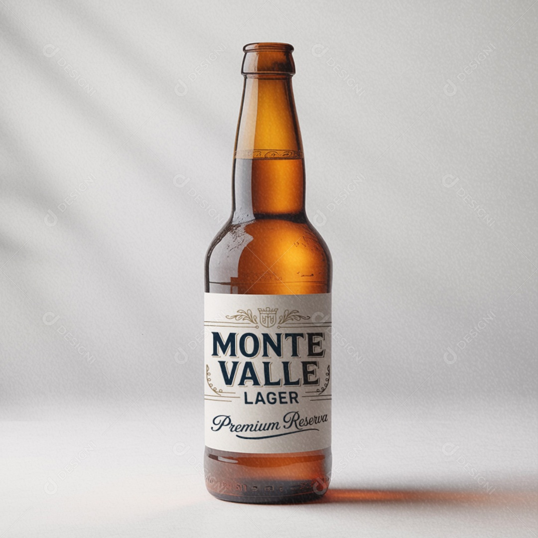 Rótulo de Cerveja Monte Valle Lager AI + EPS Editável
