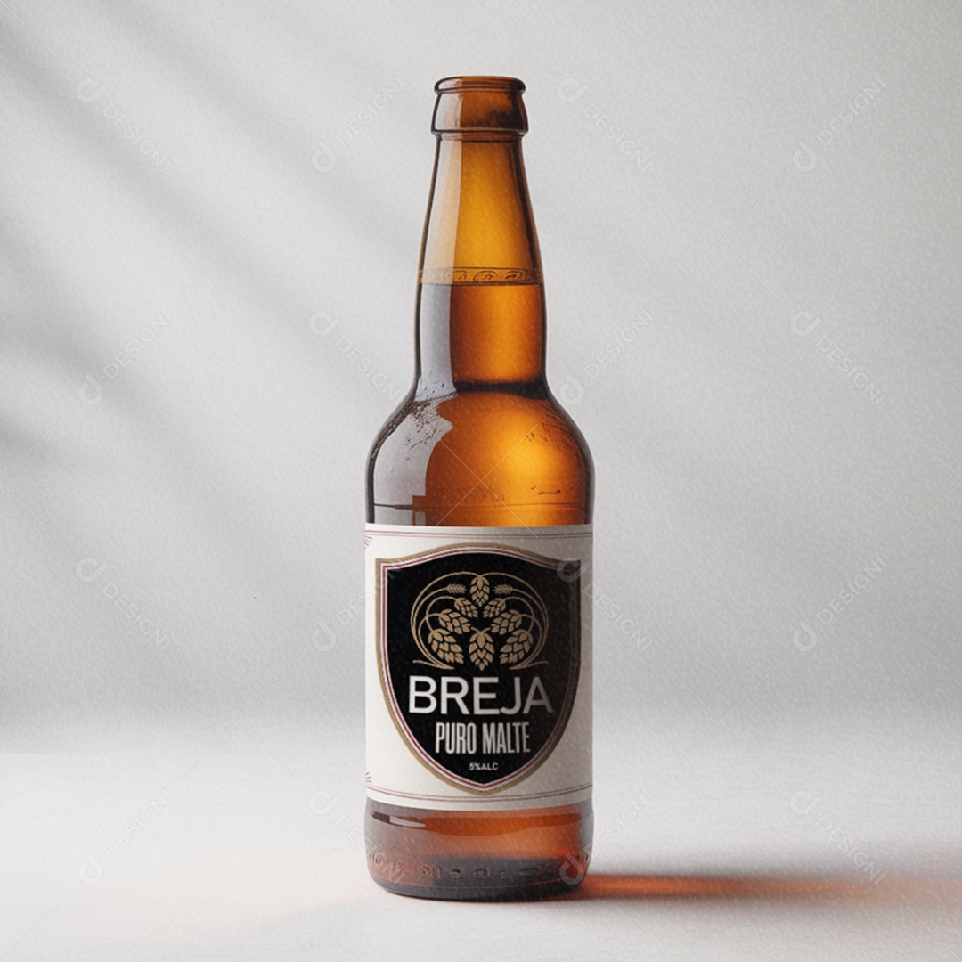 Rótulo de Cerveja Bravaria Puro Malte AI + EPS Editável