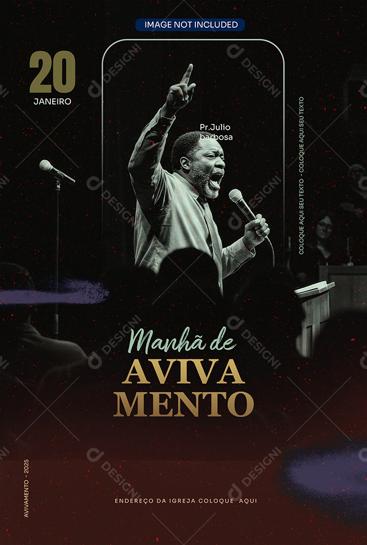 Social Media Manhã de Avivamento Arte Gospel PSD Editável