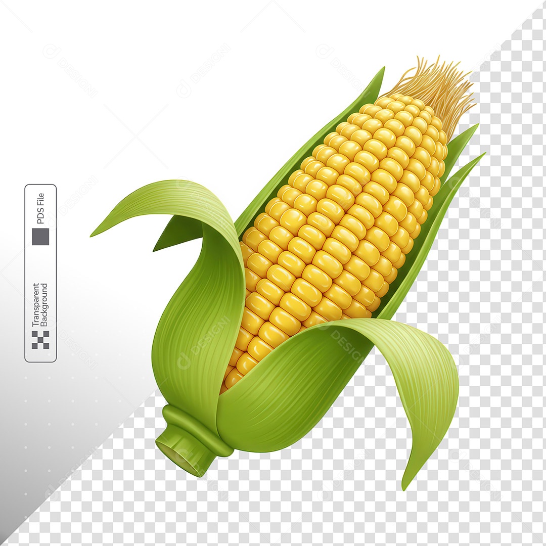 Milho 3D Realista PSD