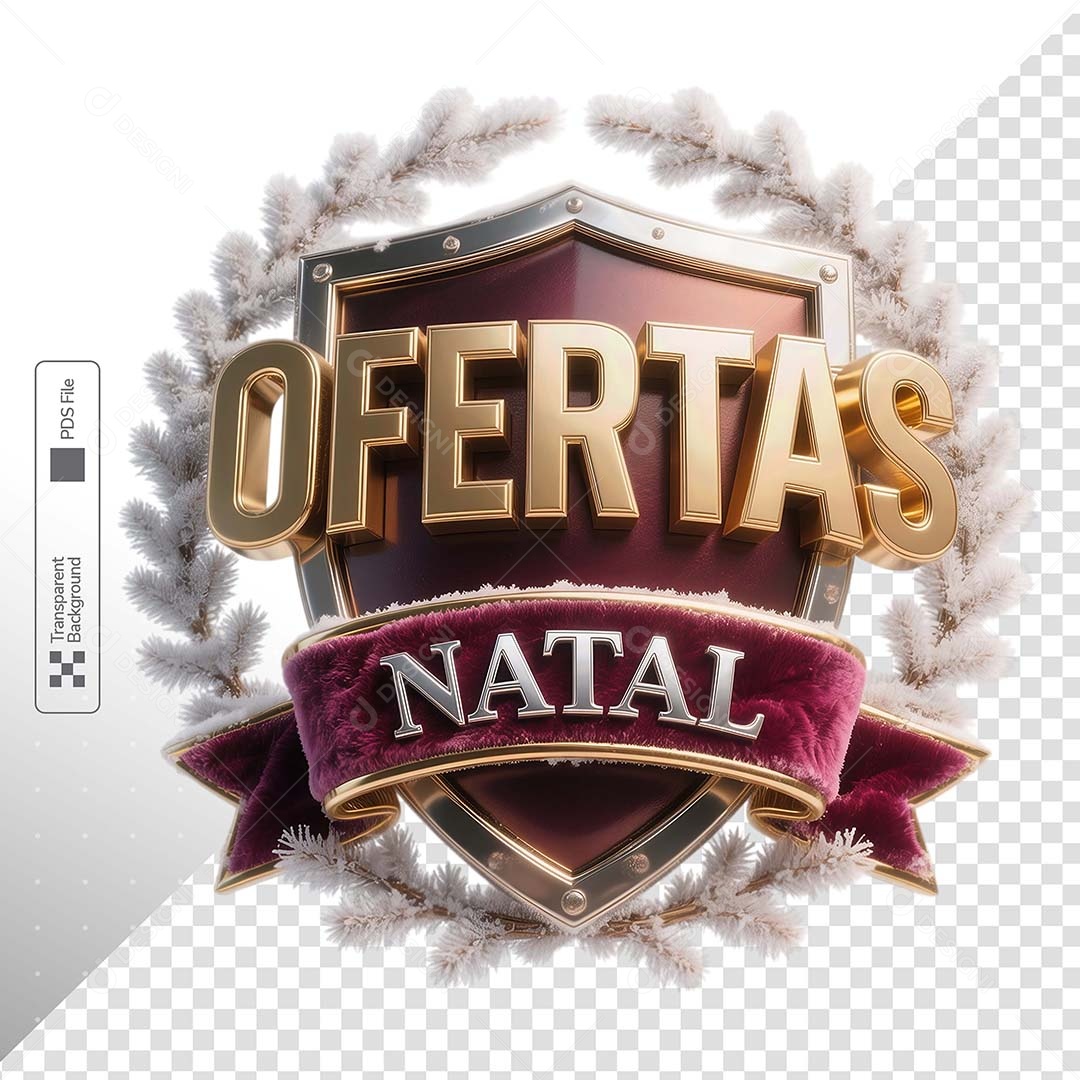 Selo Ofertas de Natal Escudo Prateado PSD