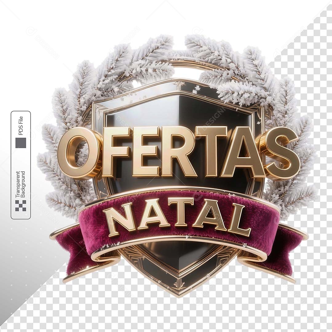Selo Ofertas de Natal Escudo Prateado PSD