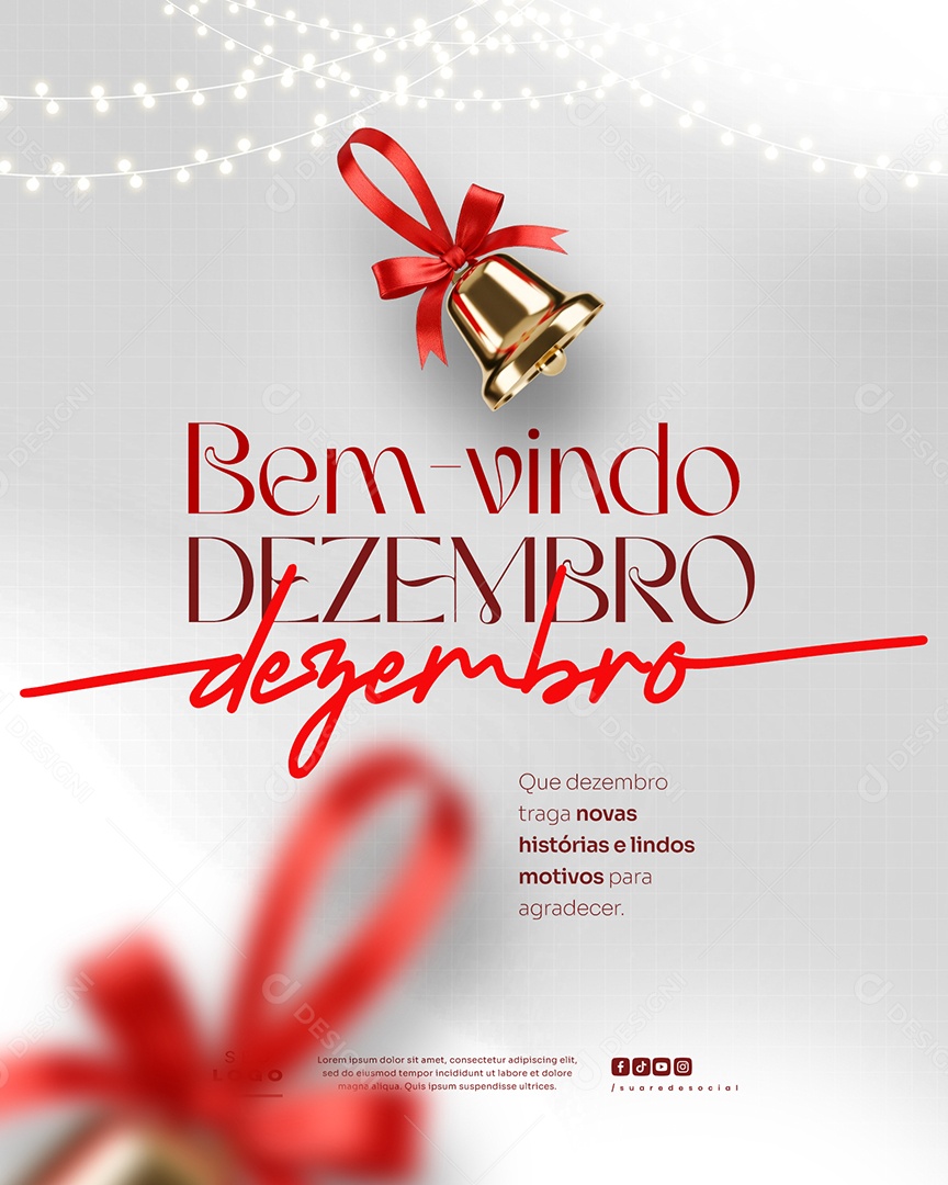 Bem Vindo Dezembro Que Dezembro Traga Novas Histórias e Lindos Social Media PSD Editável