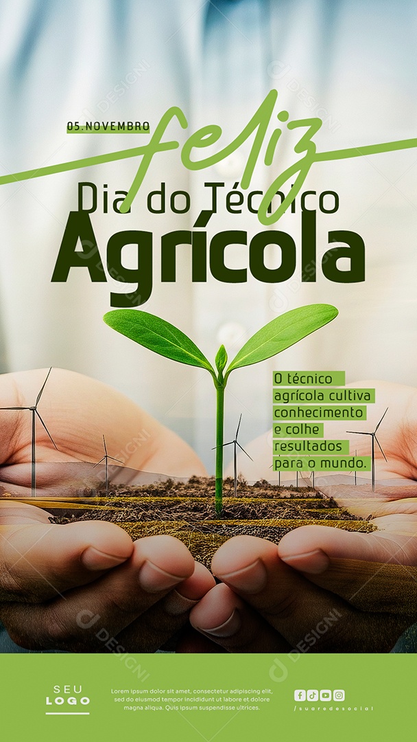 Story Feliz Dia do Técnico Agrícola 05 de Novembro Social Media PSD Editável