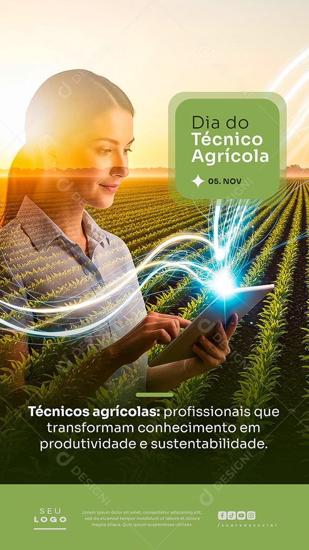 Story Dia do Técnico Agrícola 05 de Novembro Social Media PSD Editável