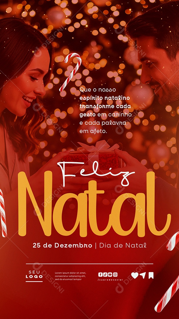 Story Feliz Natal 25 de Dezembro Dia de Natal Social Media PSD Editável