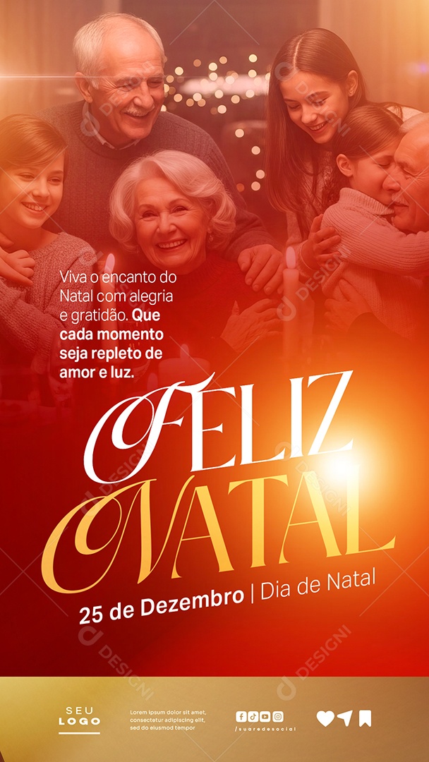Story Feliz Natal 25 de Dezembro Dia de Natal Social Media PSD Editável