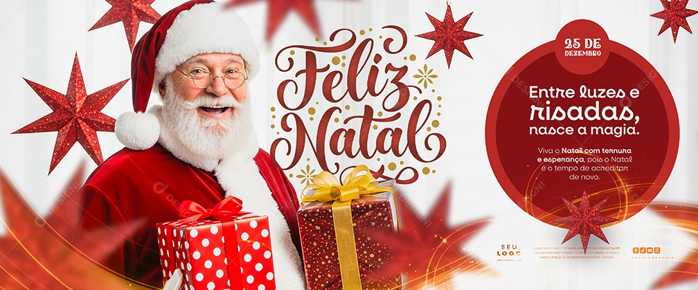 Carrossel Feliz Natal 25 de Dezembro Social Media PSD Editável