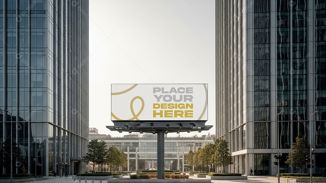 Mockup Placa De Outdoor PSD Editável