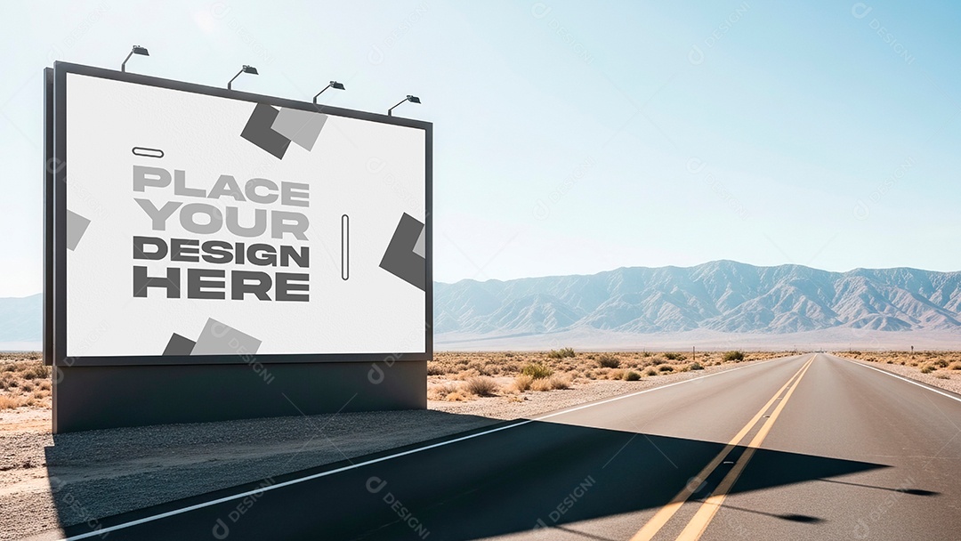 Mockup Placa De Outdoor PSD Editável