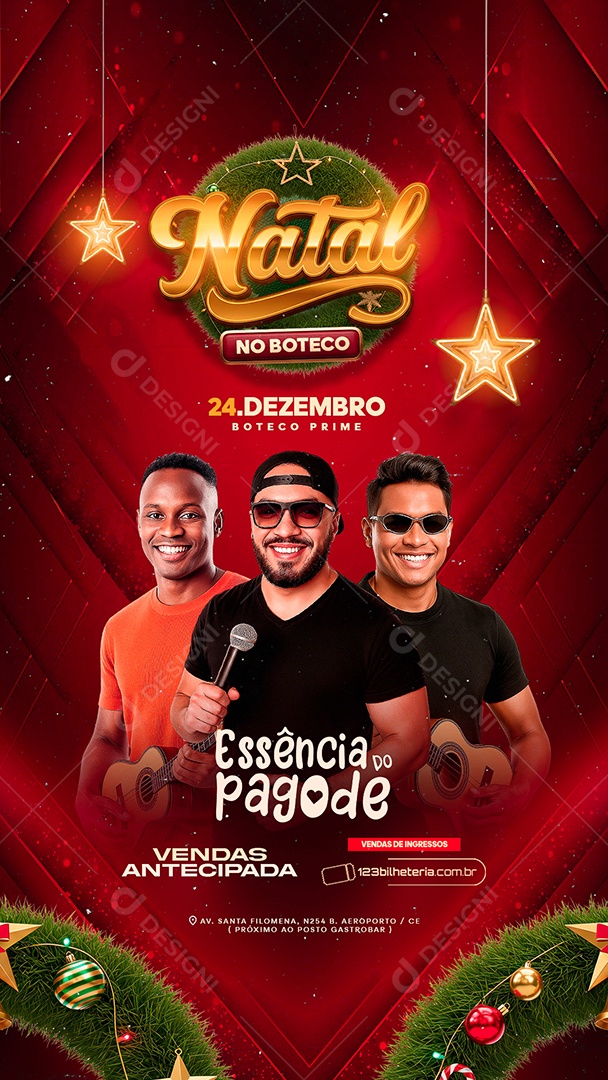 Story Flyer Próximos Shows Natal no Boteco Social Media PSD Editável