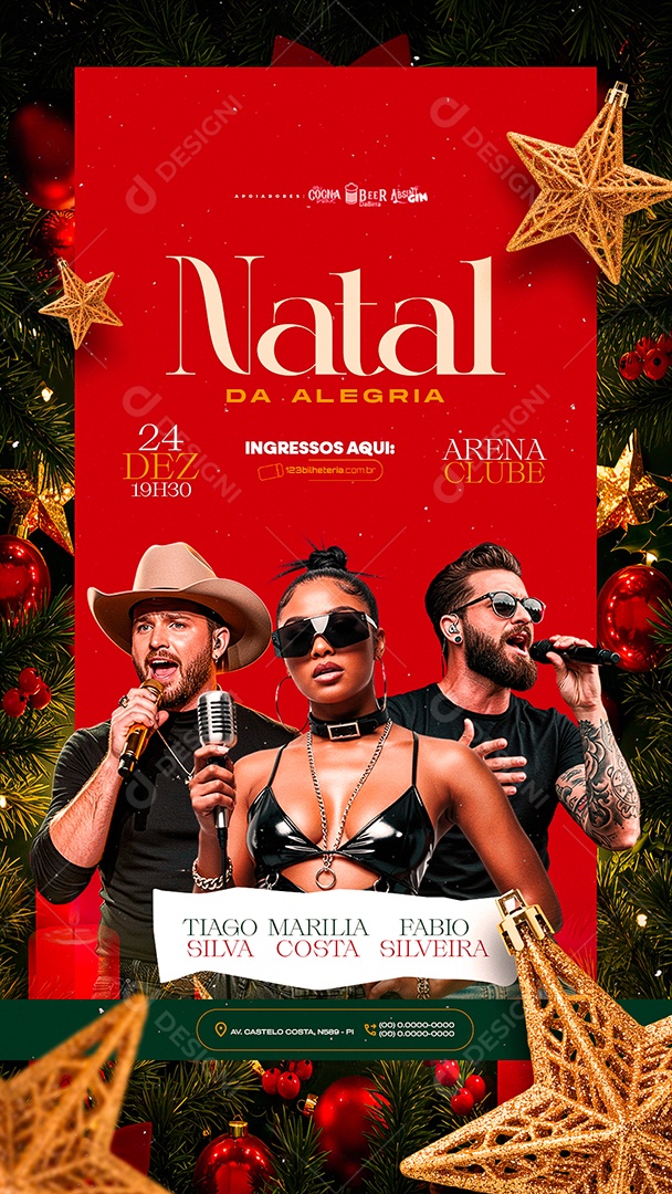 Story Flyer Próximos Shows Natal da Alegria Social Media PSD Editável