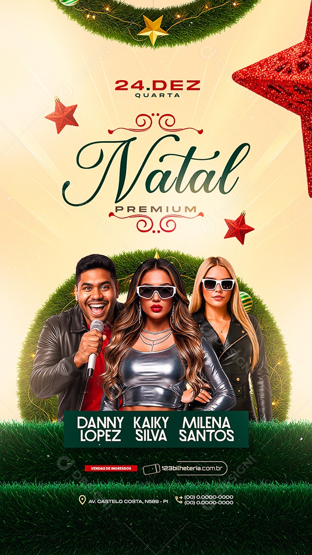 Story Flyer Próximos Shows Natal Premium Social Media PSD Editável