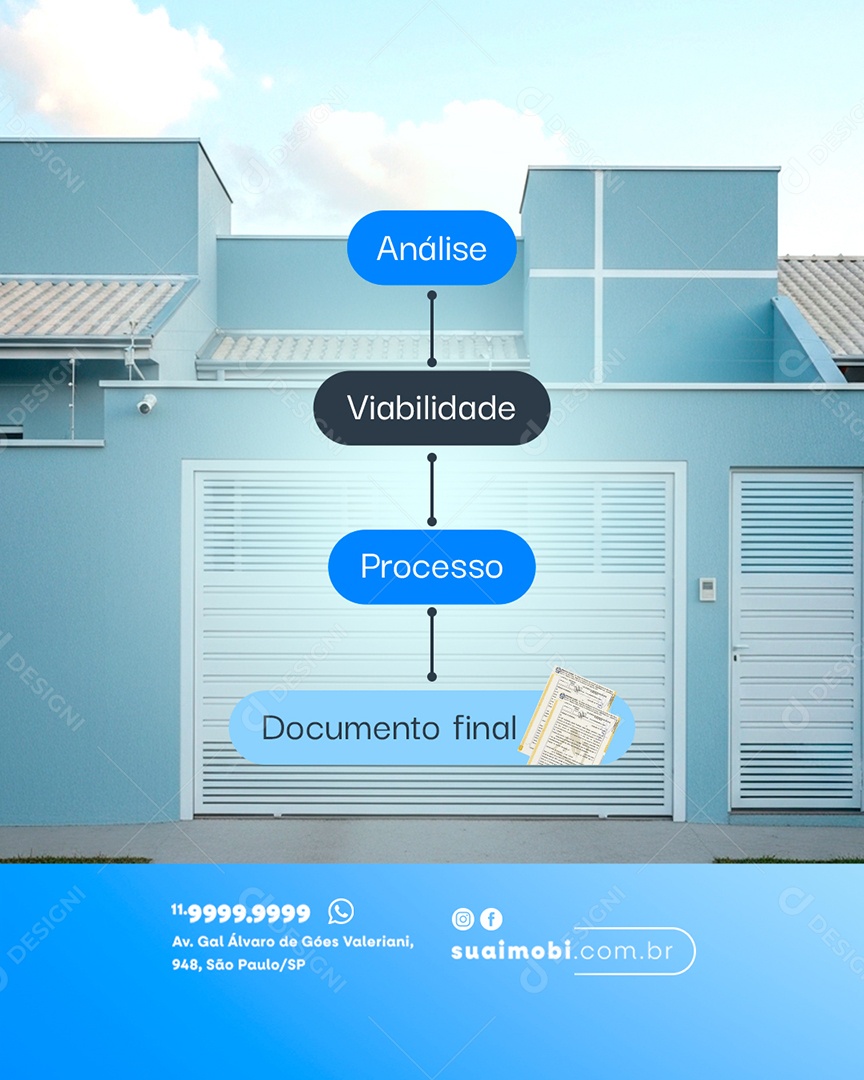 Imobiliária Análise Viabilidade Processo Documento Final Social Media PSD Editável
