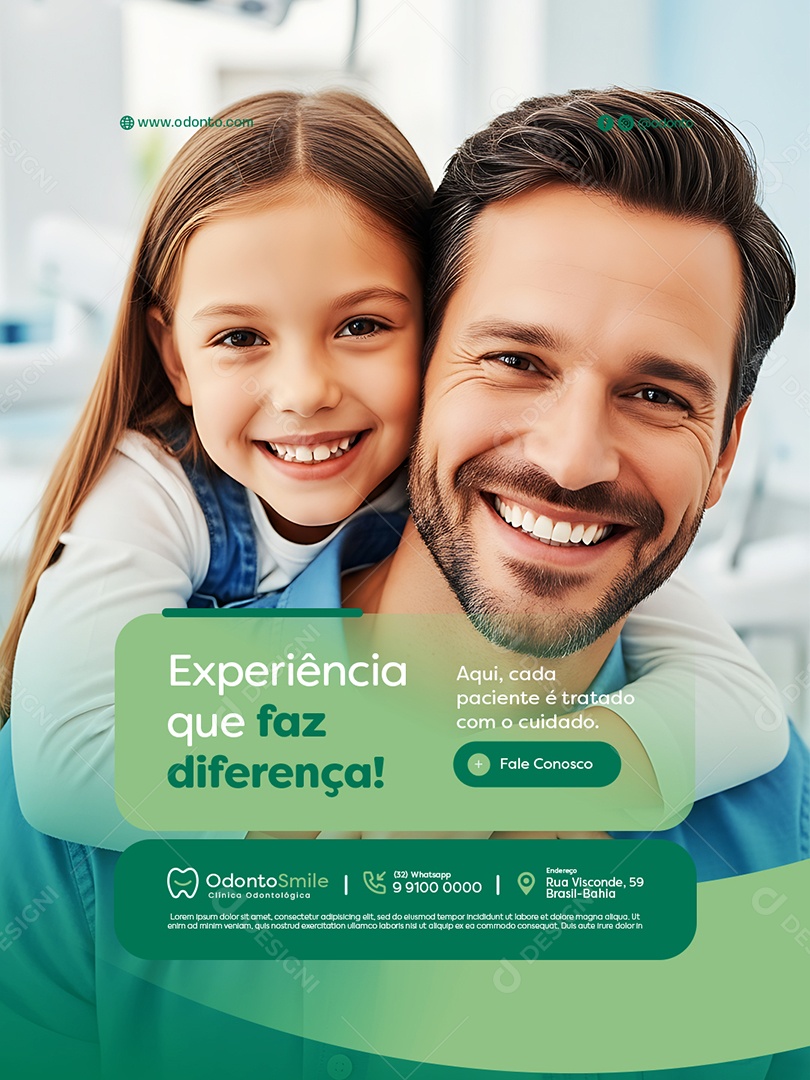 Dentista Experiência Que Faz Diferença Fale Conosco Social Media PSD Editável