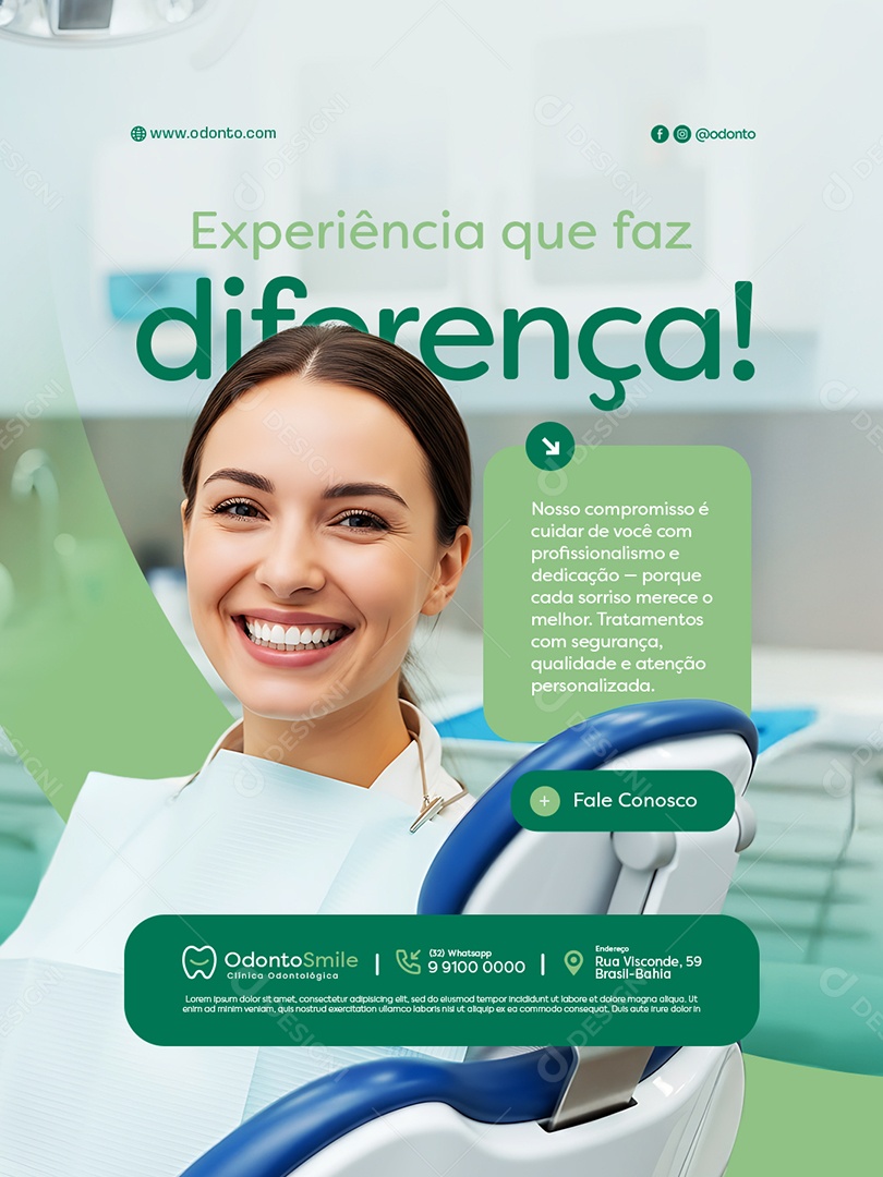 Dentista Experiência Que Faz Diferença Social Media PSD Editável