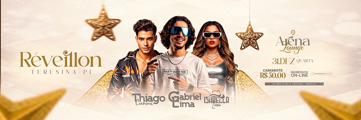 Carrossel Flyer Próximos Shows Réveillon Teresina Social Media PSD Editável