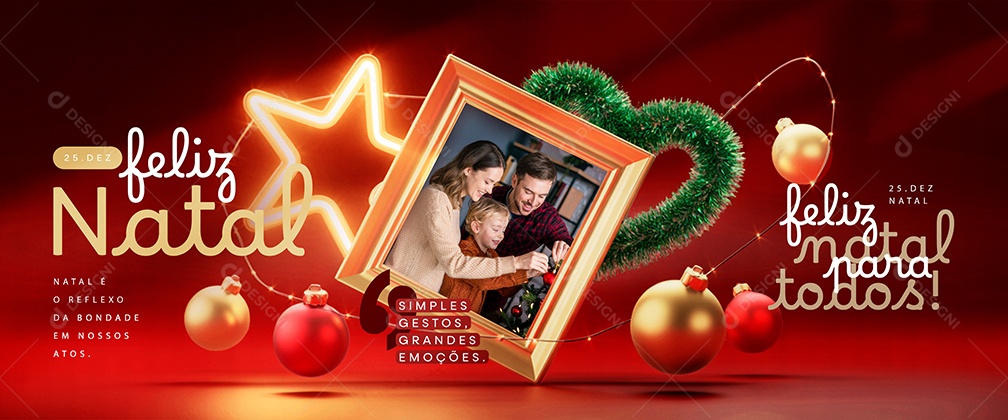 Carrossel Feliz Natal 25 de Dezembro Social Media PSD Editável