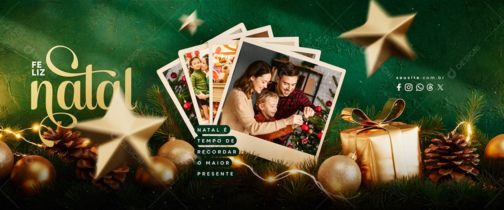 Carrossel Feliz Natal 25 de Dezembro é Tempo de Recordar o Maior Presente Social Media PSD Editável