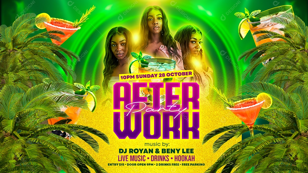 Banner Flyer Próximos Shows After Work Party Social Media PSD Editável