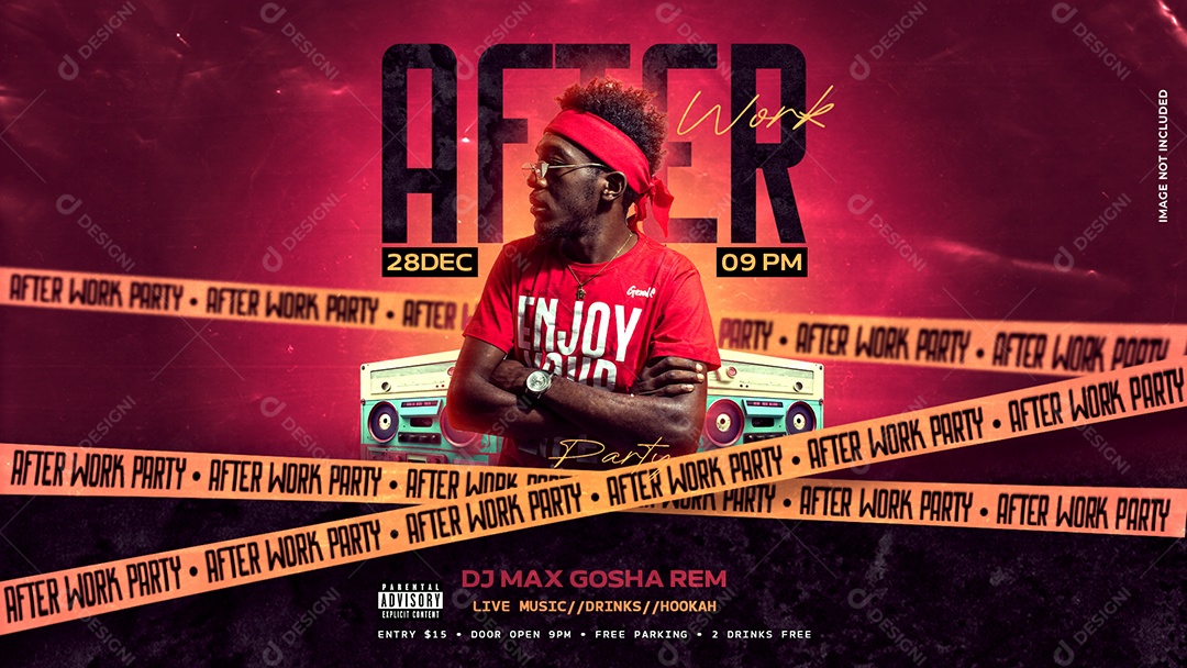 Banner Flyer Próximos Shows After Work Party Social Media PSD Editável