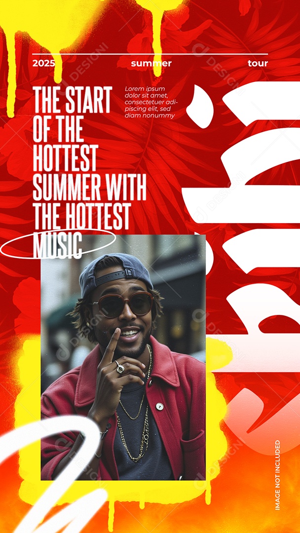 Story Flyer Próximos Shows Início do Verão Mais Quente com a Música Mais Quente Social Media PSD Editável