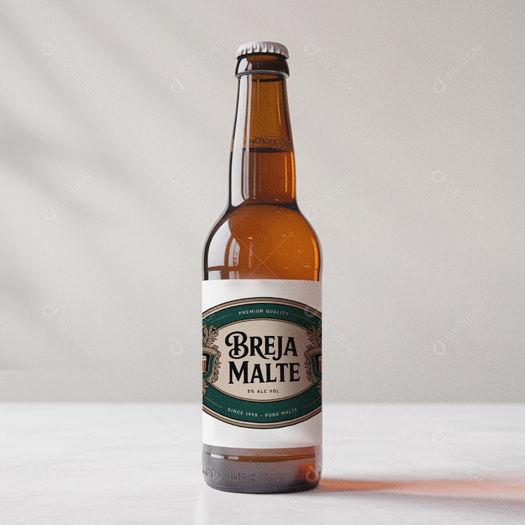 Rótulo de Cerveja Breja Malte AI + EPS Editável
