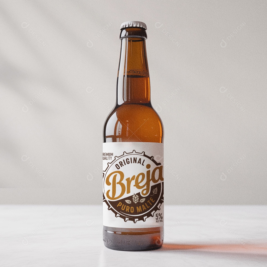 Rótulo de Cerveja Original Breja AI + EPS Editável