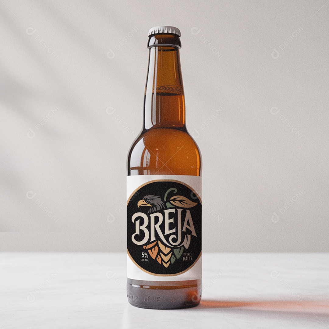 Rótulo de Cerveja Breja AI + EPS Editável