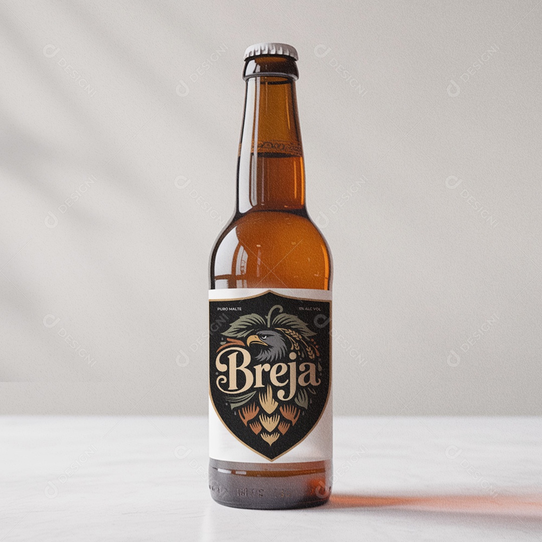 Rótulo de Cerveja Breja AI + EPS Editável