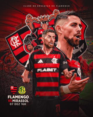 Flamengo x Mirassol Duelo Épico Jogo 07 Dezembro PSD Editável