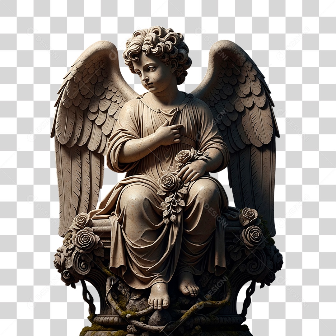 Estátua de Anjo PNG Transparente