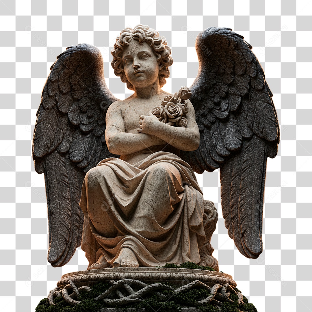Estátua de Anjo PNG Transparente