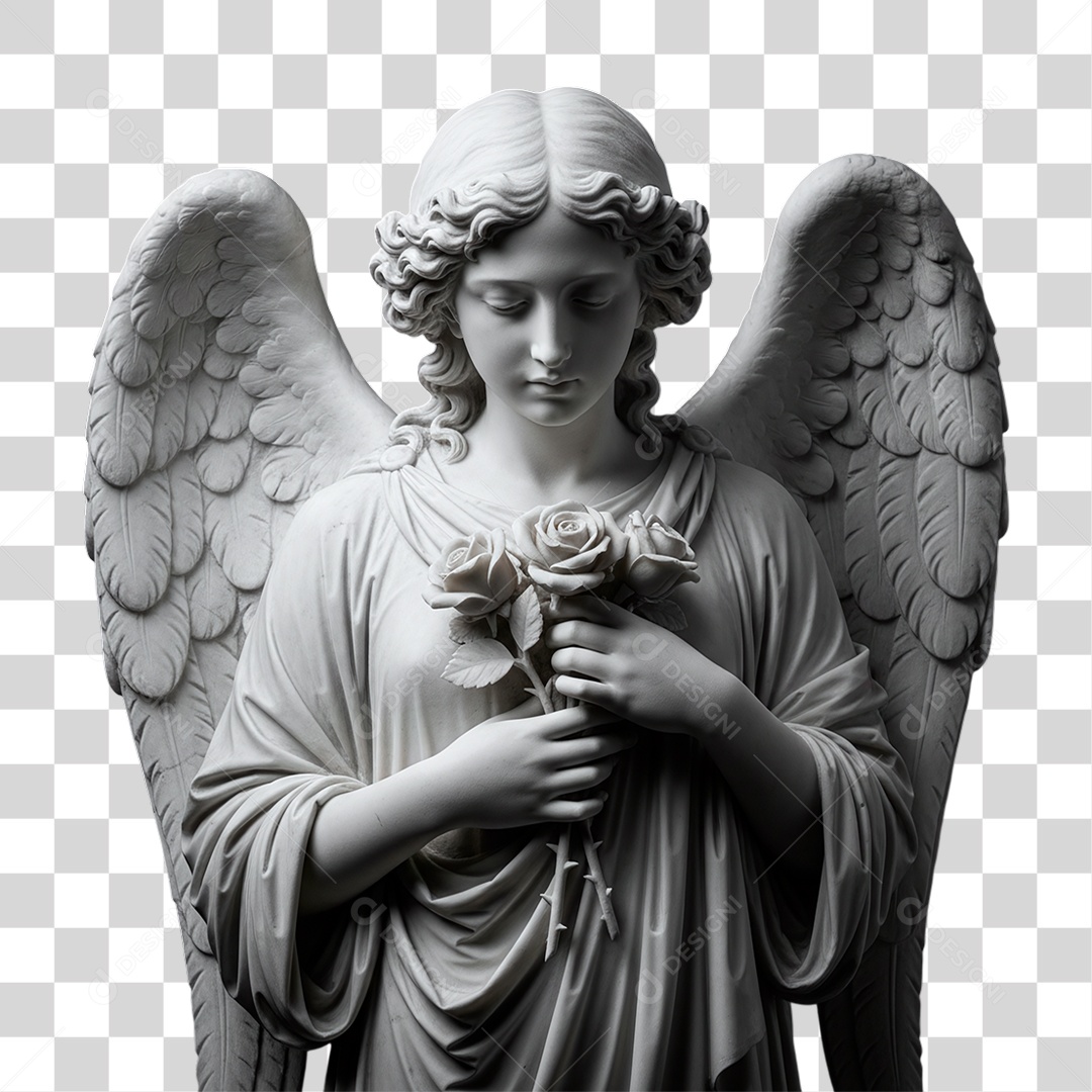 Estátua de Anjo PNG Transparente