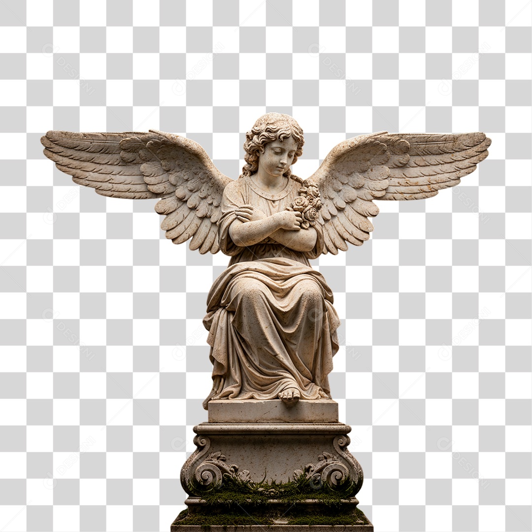 Estátua de Anjo PNG Transparente