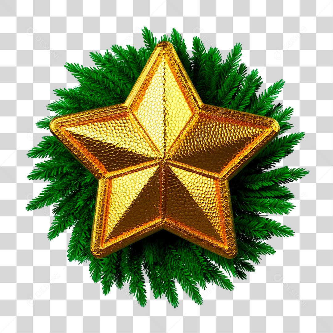 Estrela Natalina PNG Transparente