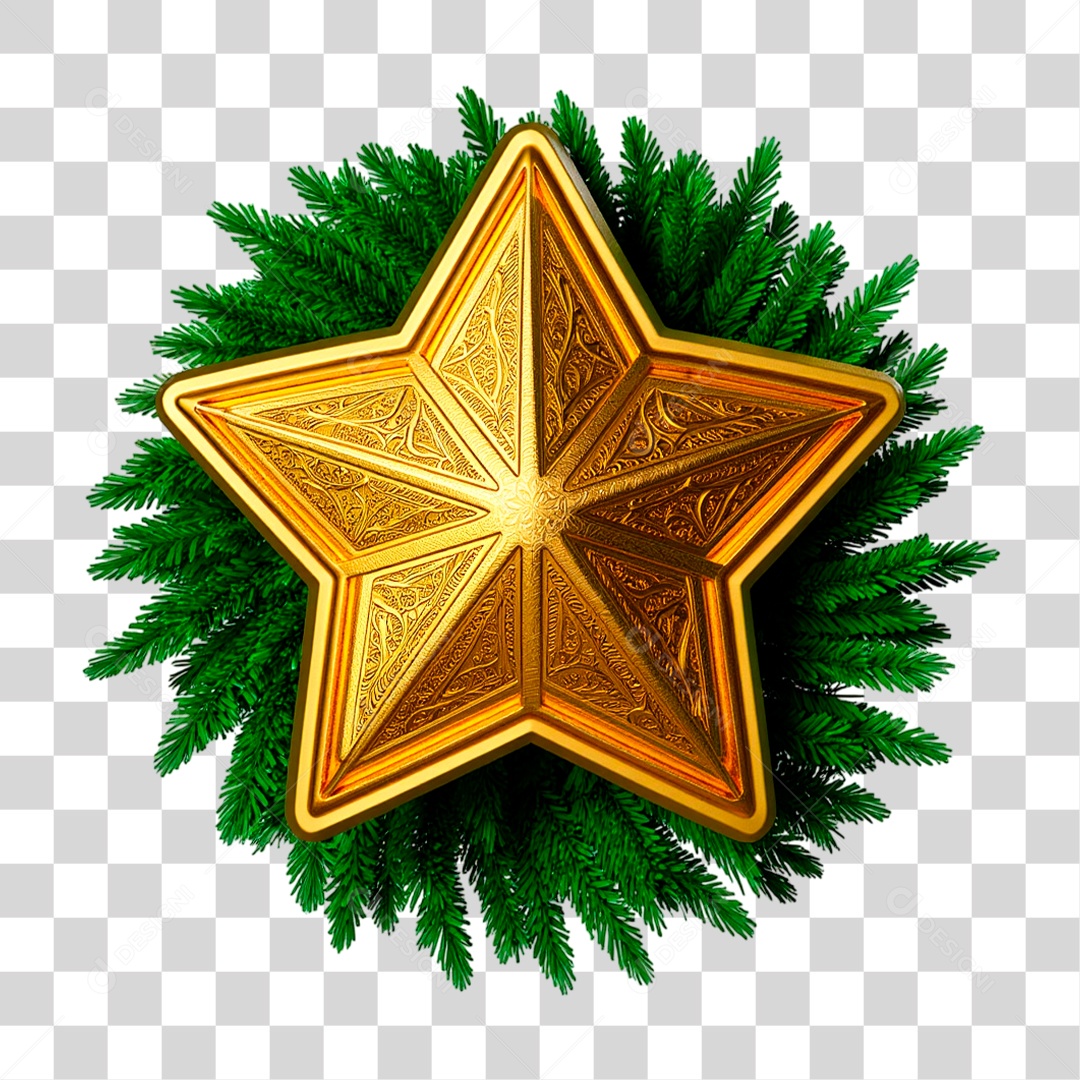 Estrela Natalina PNG Transparente